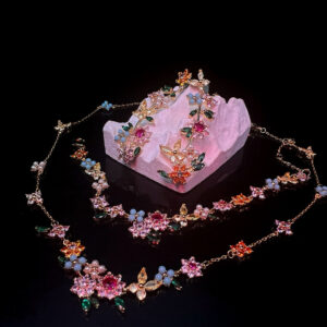 Colored gemstone jewelry set