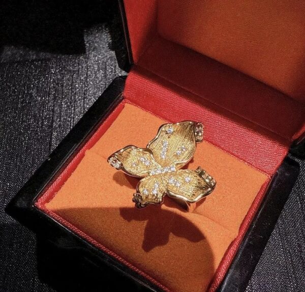 Butterfly Zircon Open Setting Ring
