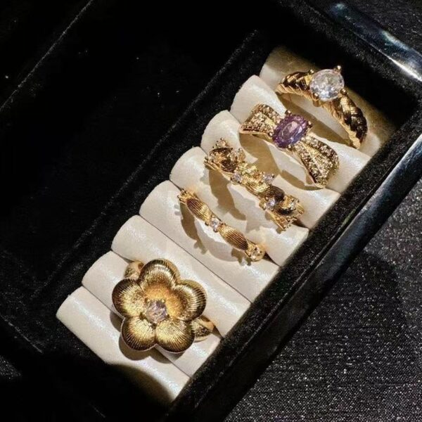 vintage Italian gemstone ring and bracelet