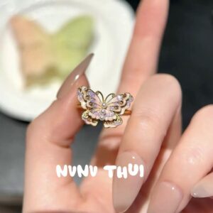Enamel Butterfly Ring